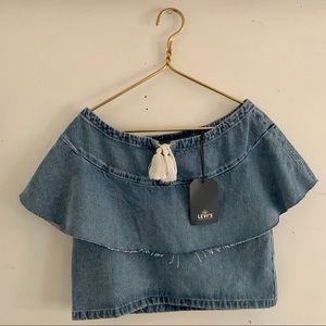 NWT Levi’s Made & Crafted ruffle denim top
